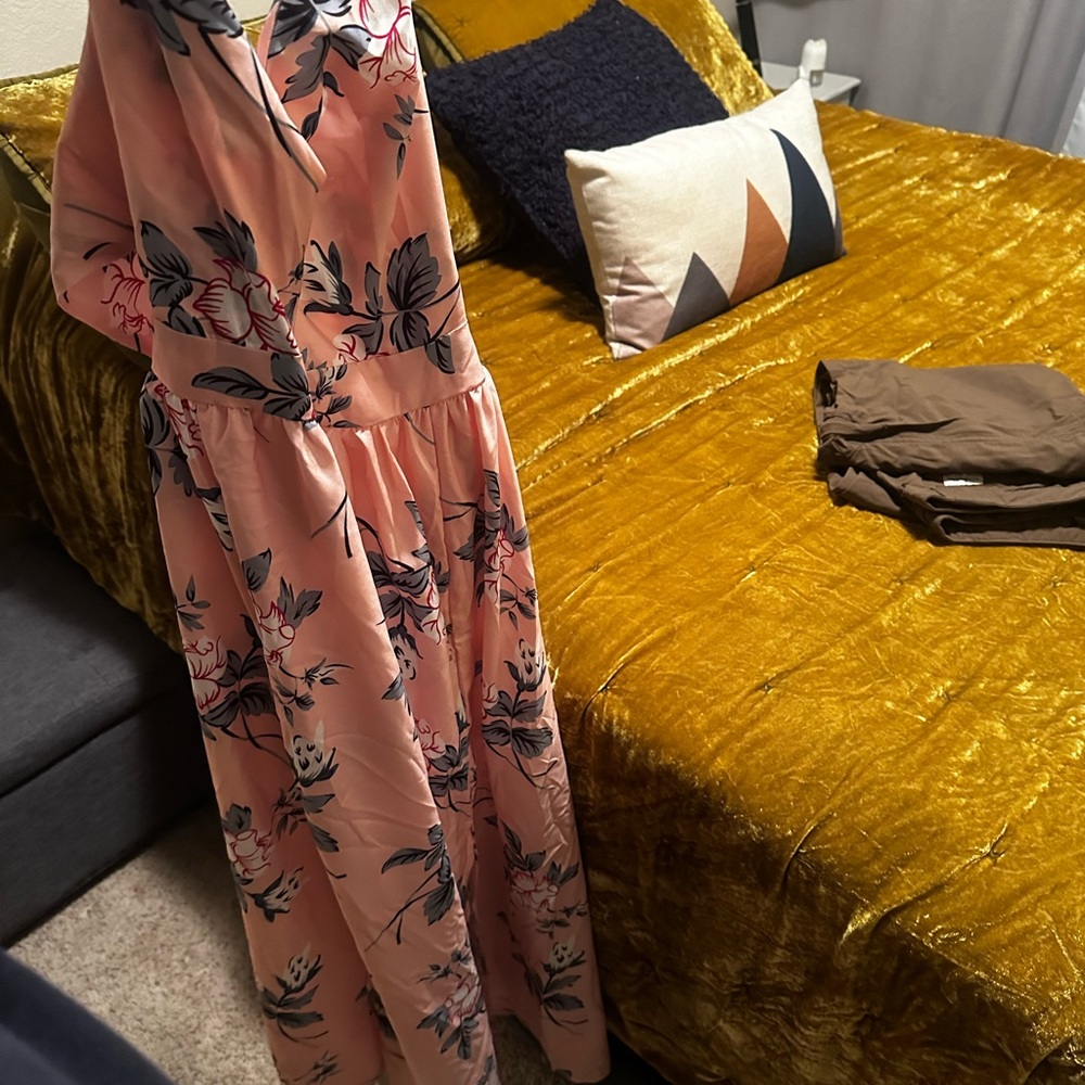 Floral Pink Maxi Dress